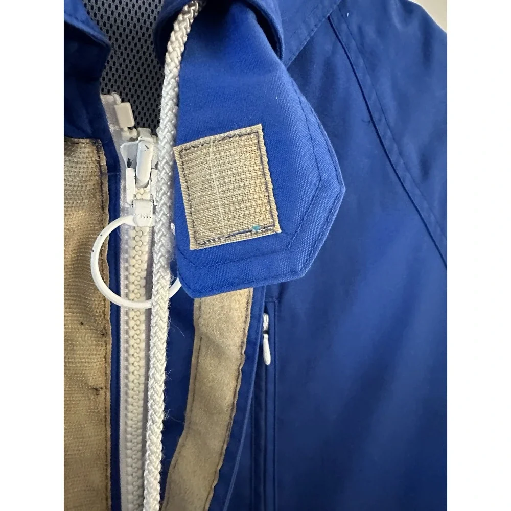 Lands End Men Size Medium Blue Jacket Dual Pocket Vintage